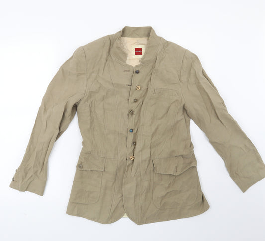 Front view of Olsen women’s beige jacket, size UK 12