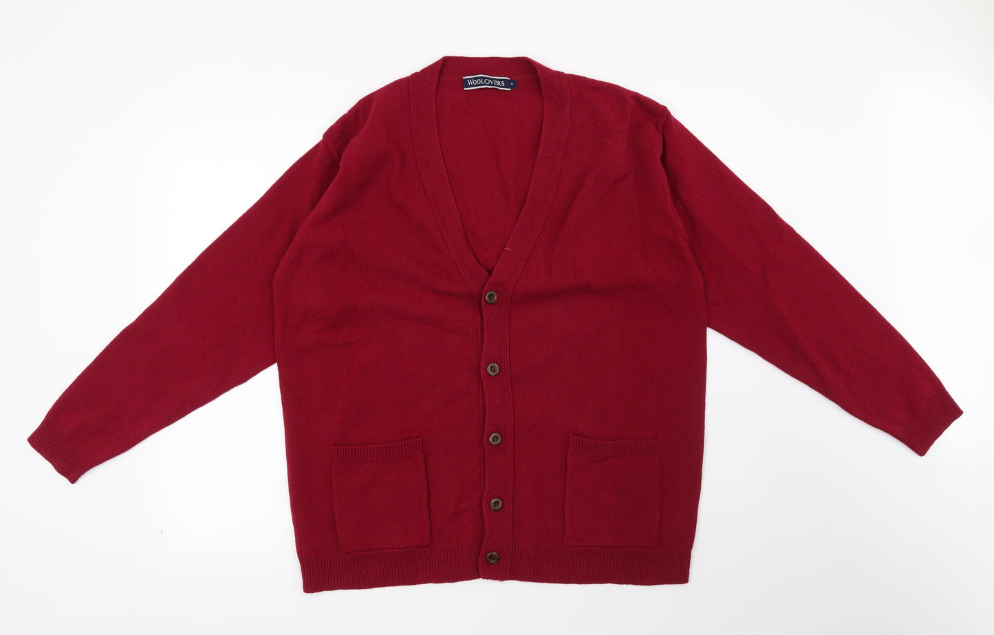Woolovers Womens Red   Cardigan Jumper Size M