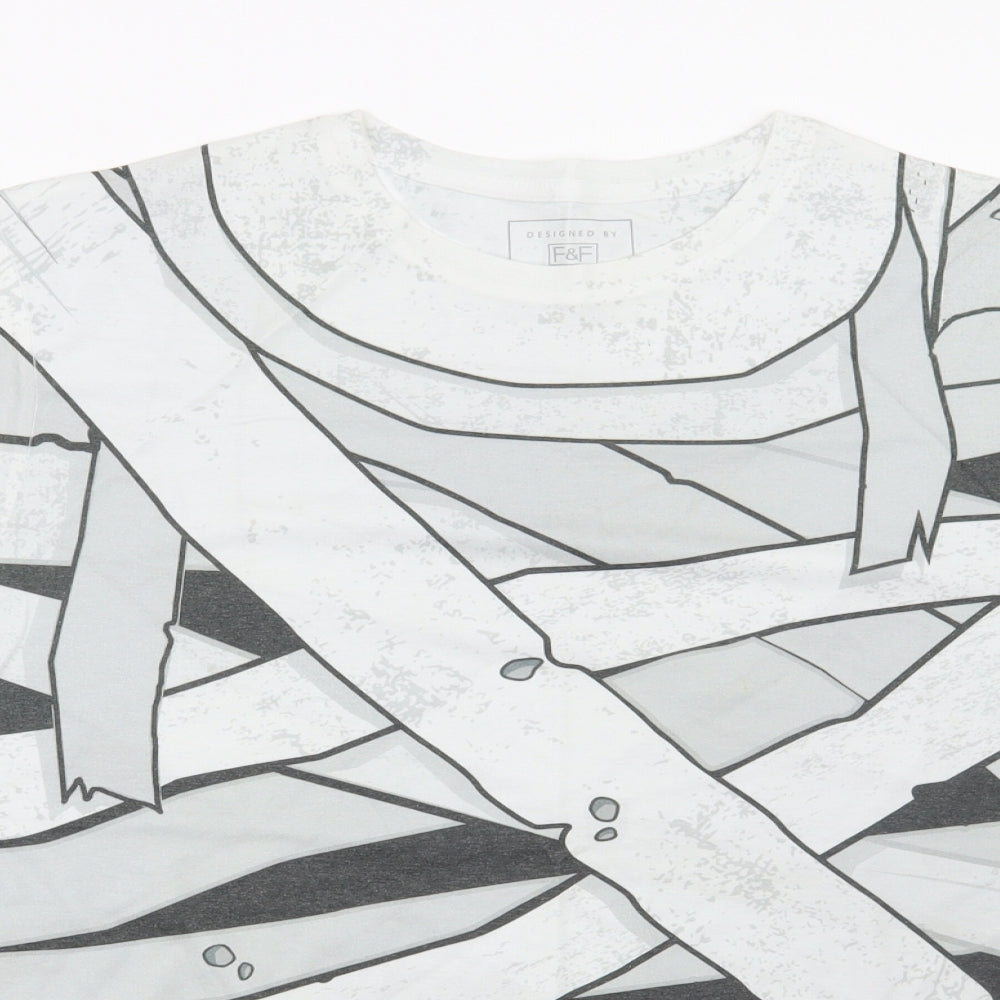F&F Mens White    T-Shirt Size L  - Mummy