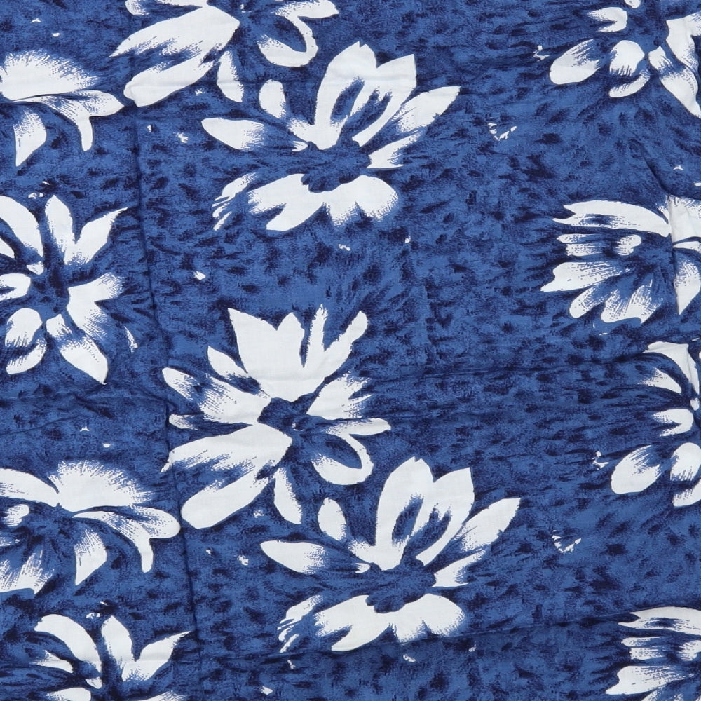Preworn Mens Blue Floral   Polo Size M