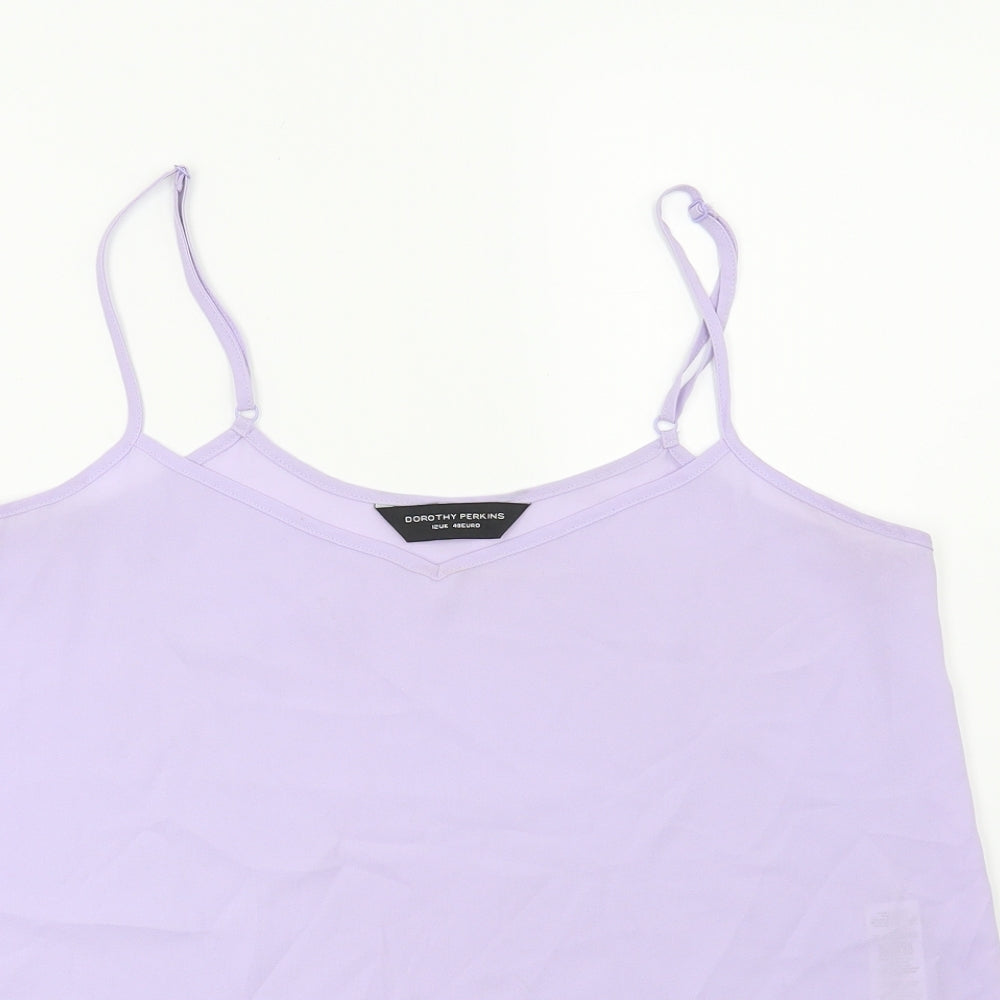 Dorothy Perkins Womens Purple   Basic Blouse Size 12