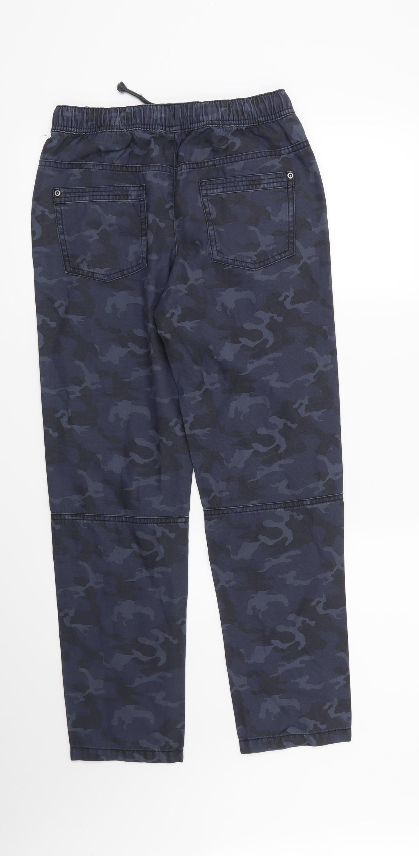 George Boys Blue Camouflage  Cargo Trousers Size 11-12 Years