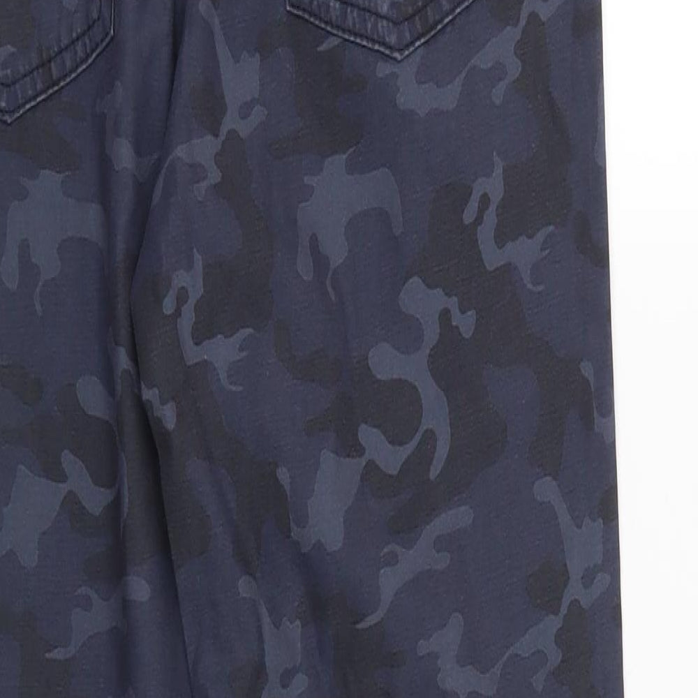 George Boys Blue Camouflage  Cargo Trousers Size 11-12 Years