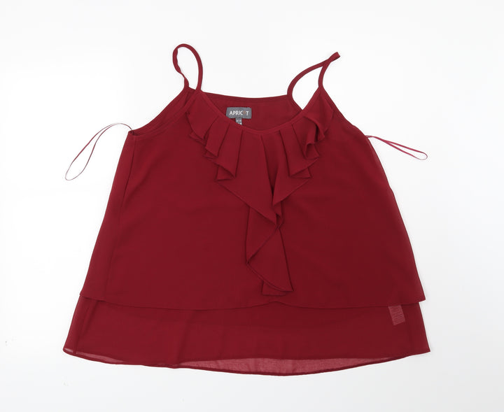 Apricot Womens Red Basic Blouse Size 12