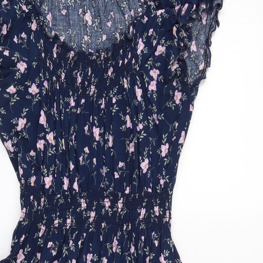 Apricot Womens Blue Floral  Fit & Flare  Size 14