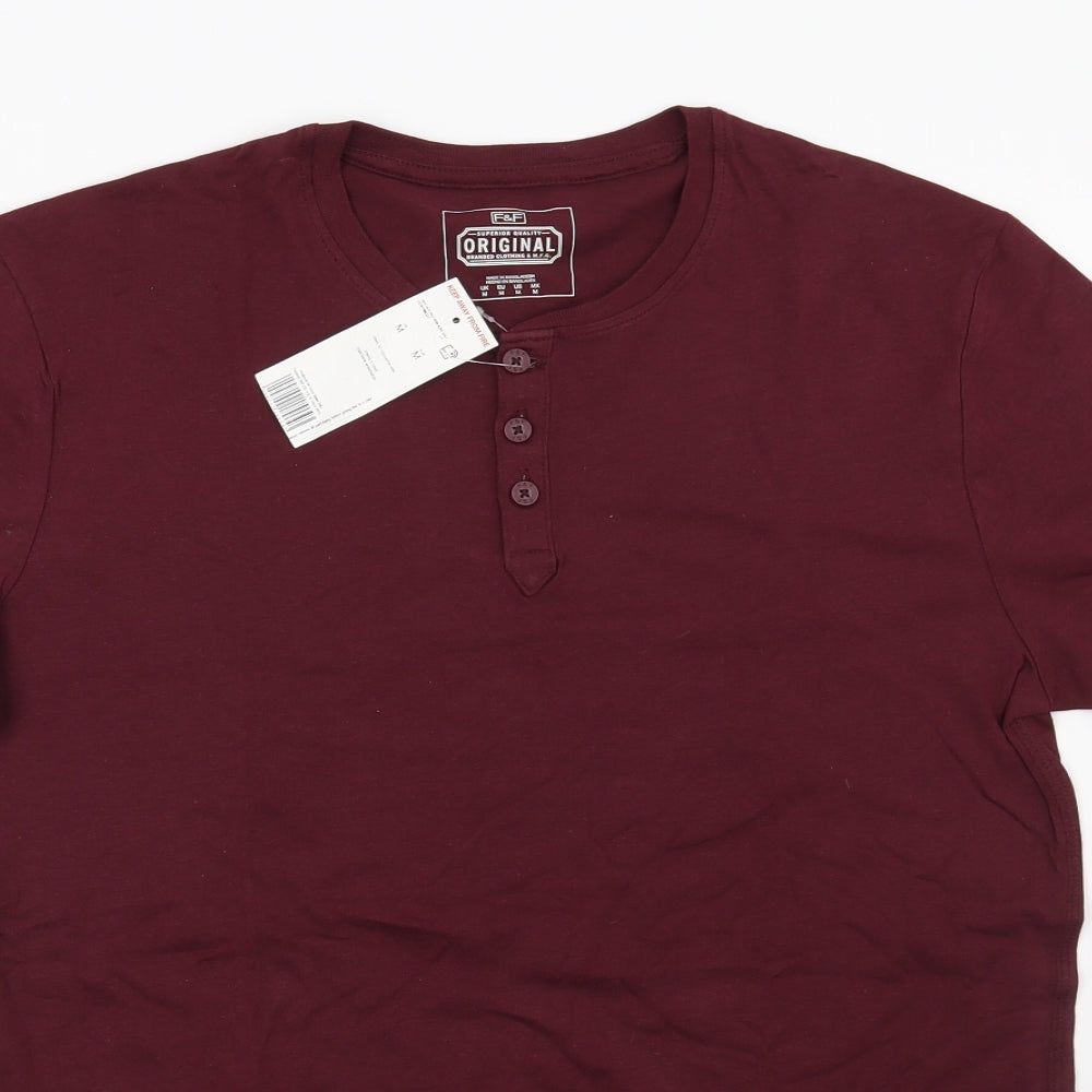 F&F Mens Red    T-Shirt Size M