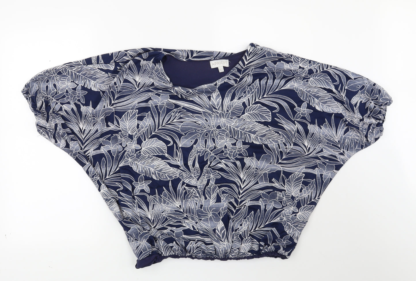 Apricot Womens Blue Floral  Basic Blouse Size 10