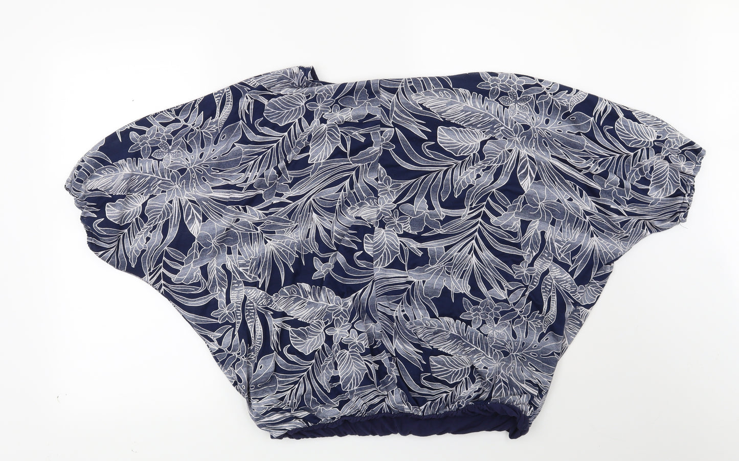 Apricot Womens Blue Floral  Basic Blouse Size 10
