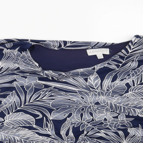 Apricot Womens Blue Floral  Basic Blouse Size 10
