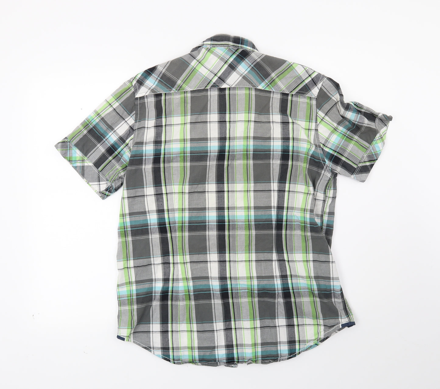 Burton Mens Grey Check   Button-Up Size M