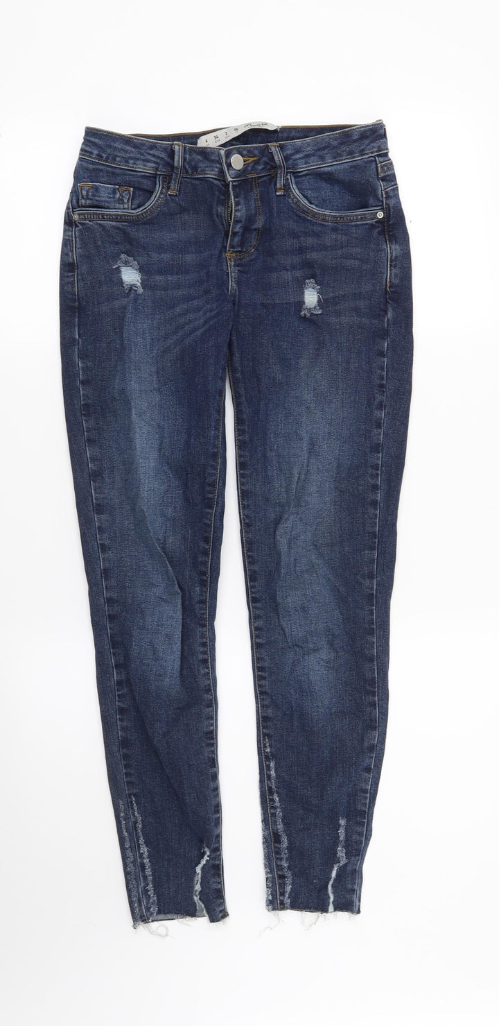 Denim CO Womens Blue Skinny Jeans Size 6 L27 in