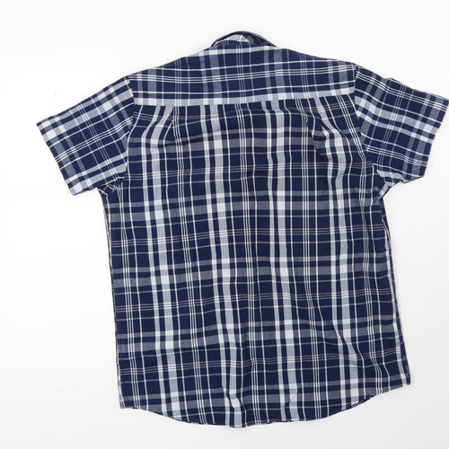 Cedar Wood State Mens Blue Check   Button-Up Size M