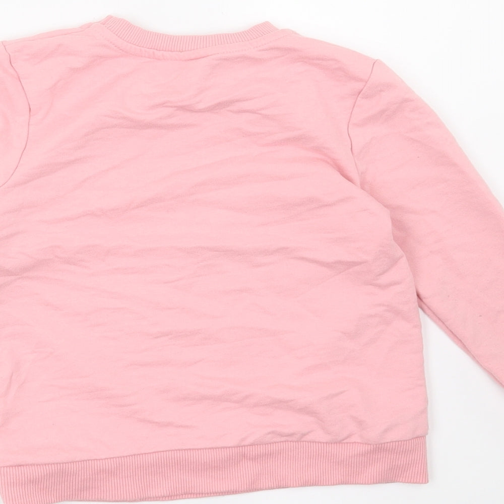 Primark Girls Pink   Pullover Sweatshirt Size 5-6 Years  - Unicorn
