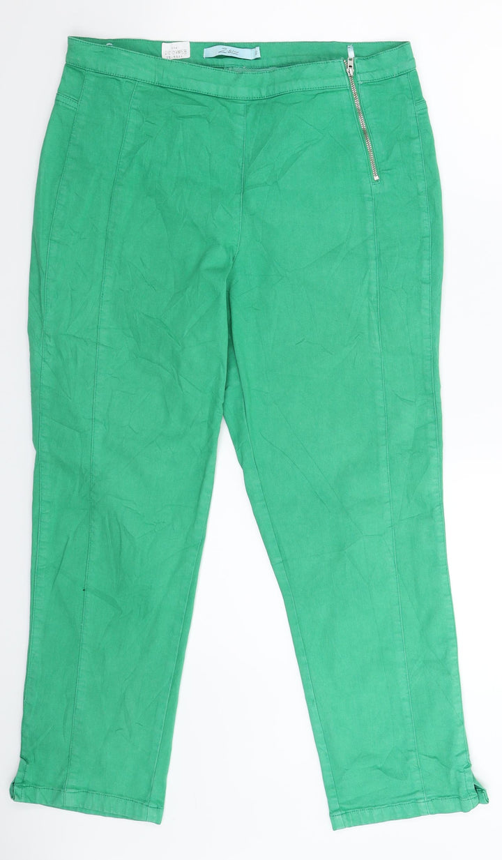 Z Biz Womens Green  Denim Jegging Jeans Size 32 in L25 in