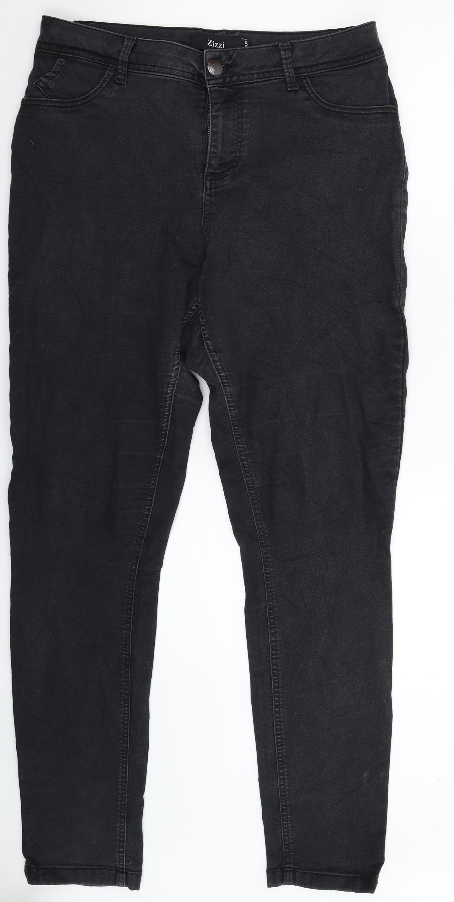 Zizzi Womens Black  Denim Skinny Jeans Size 34 in L31 in