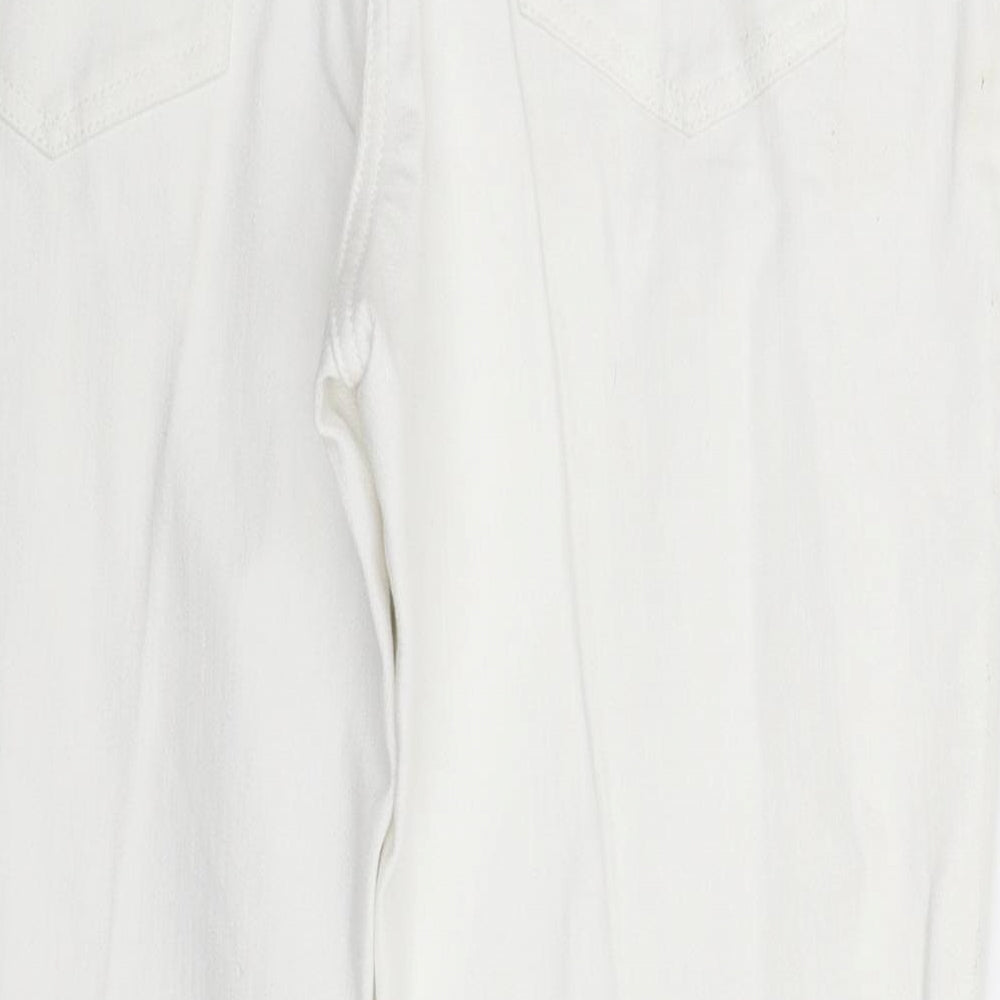 NEXT Womens White  Denim Cropped Jeans Size 14 L25 in