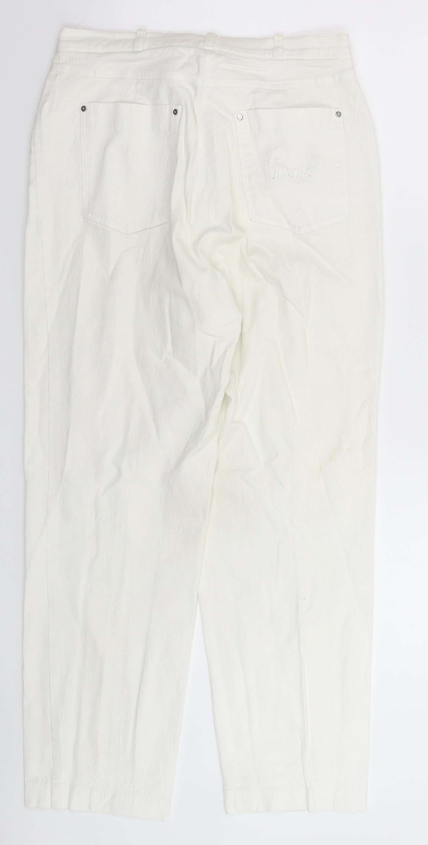 Basler Womens White Extra Slim Cotton Jeans Size 14