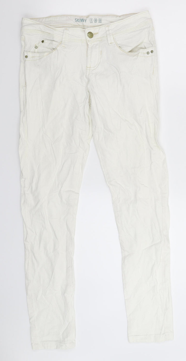 Denim Co Womens White Denim Jegging Jeans Size 8 L29 in