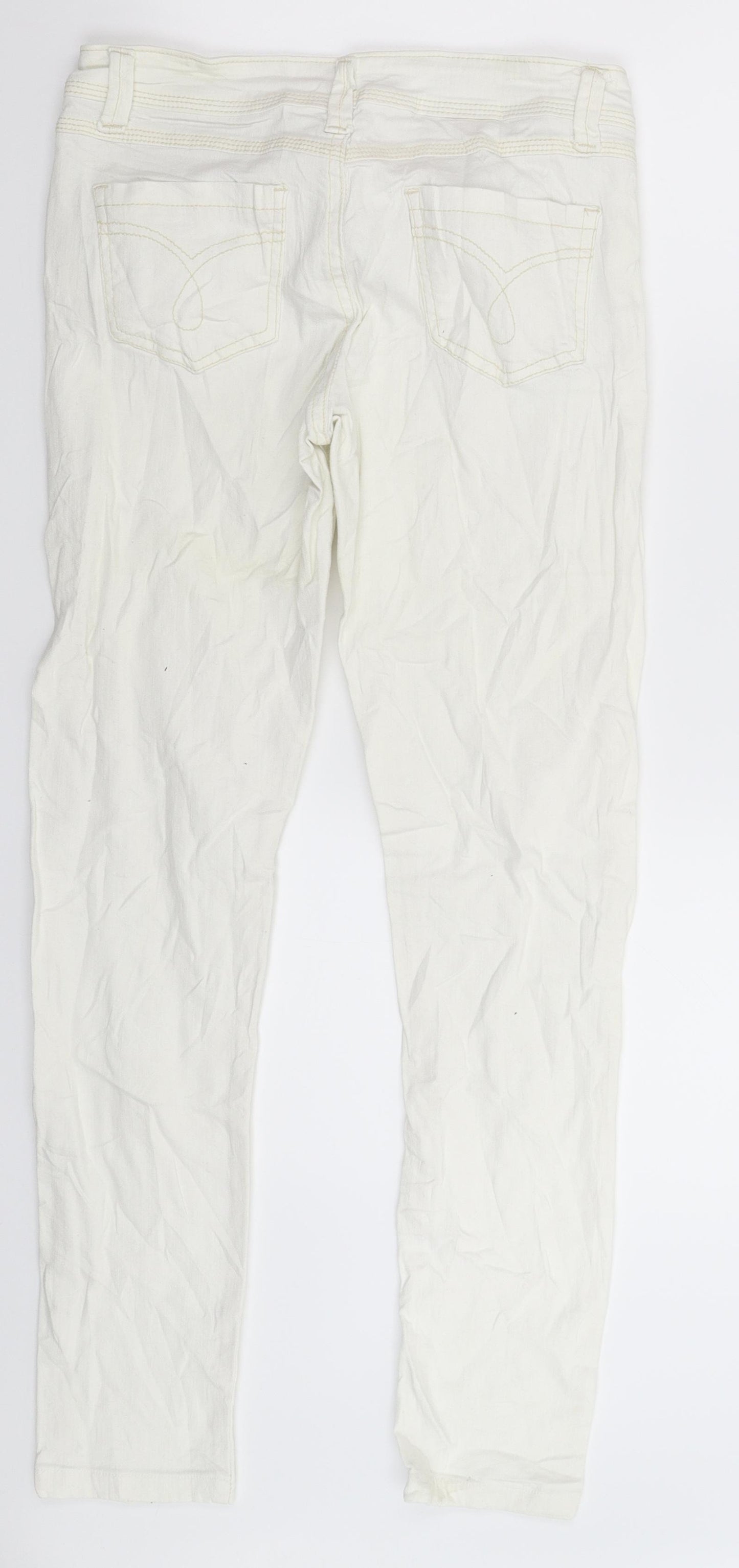 Denim Co Womens White  Denim Jegging Jeans Size 8 L29 in