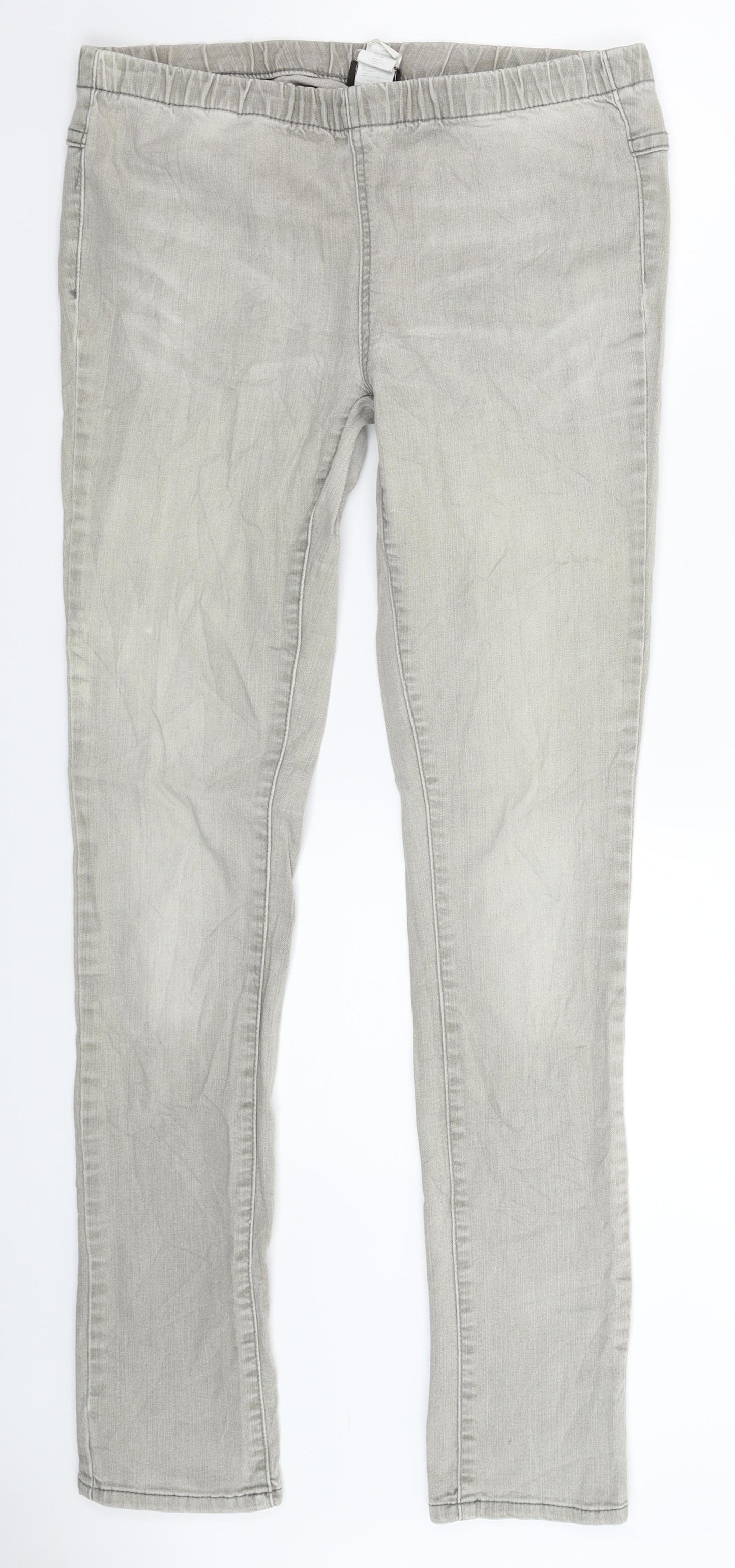 Pieces Womens Grey  Denim Jegging Jeans Size 32 in L30 in