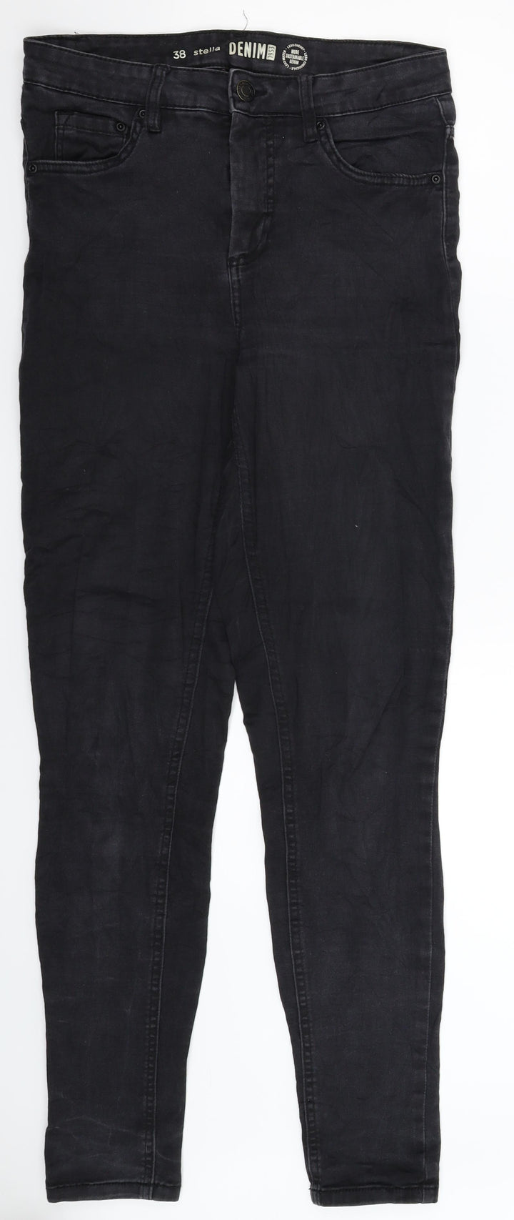 Preworn Womens Black Denim Jegging Jeans Size 10 L31 in