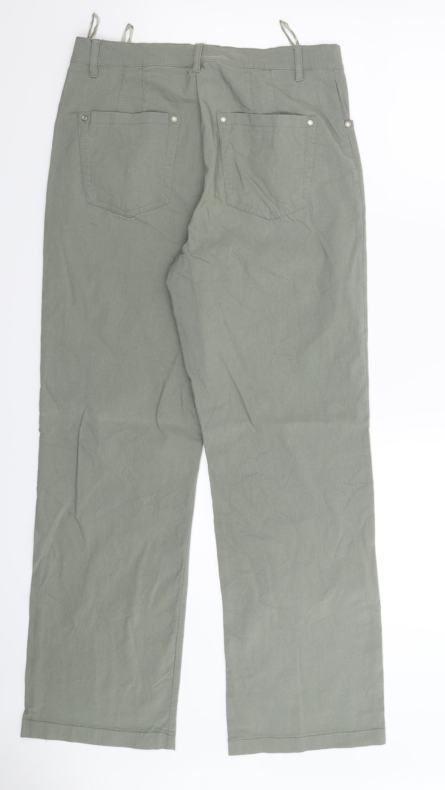 Biaggini Womens Green   Trousers  Size 12 L28 in