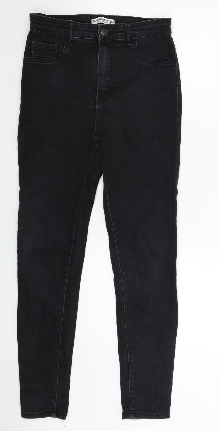 Pull&Bear Womens Black Denim Jegging Jeans Size 26 in L27 in