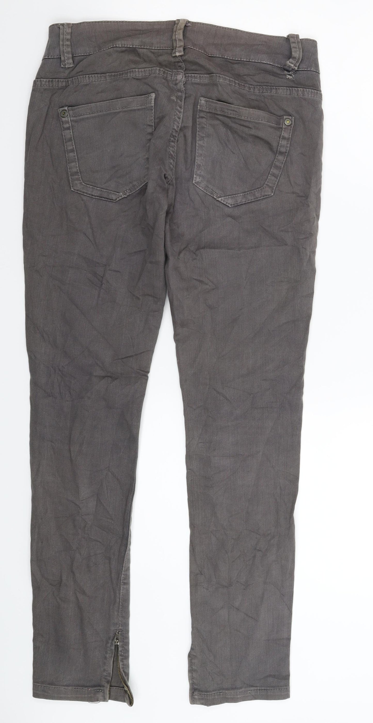 Bershka Womens Grey  Denim Skinny Jeans Size 10 L28 in