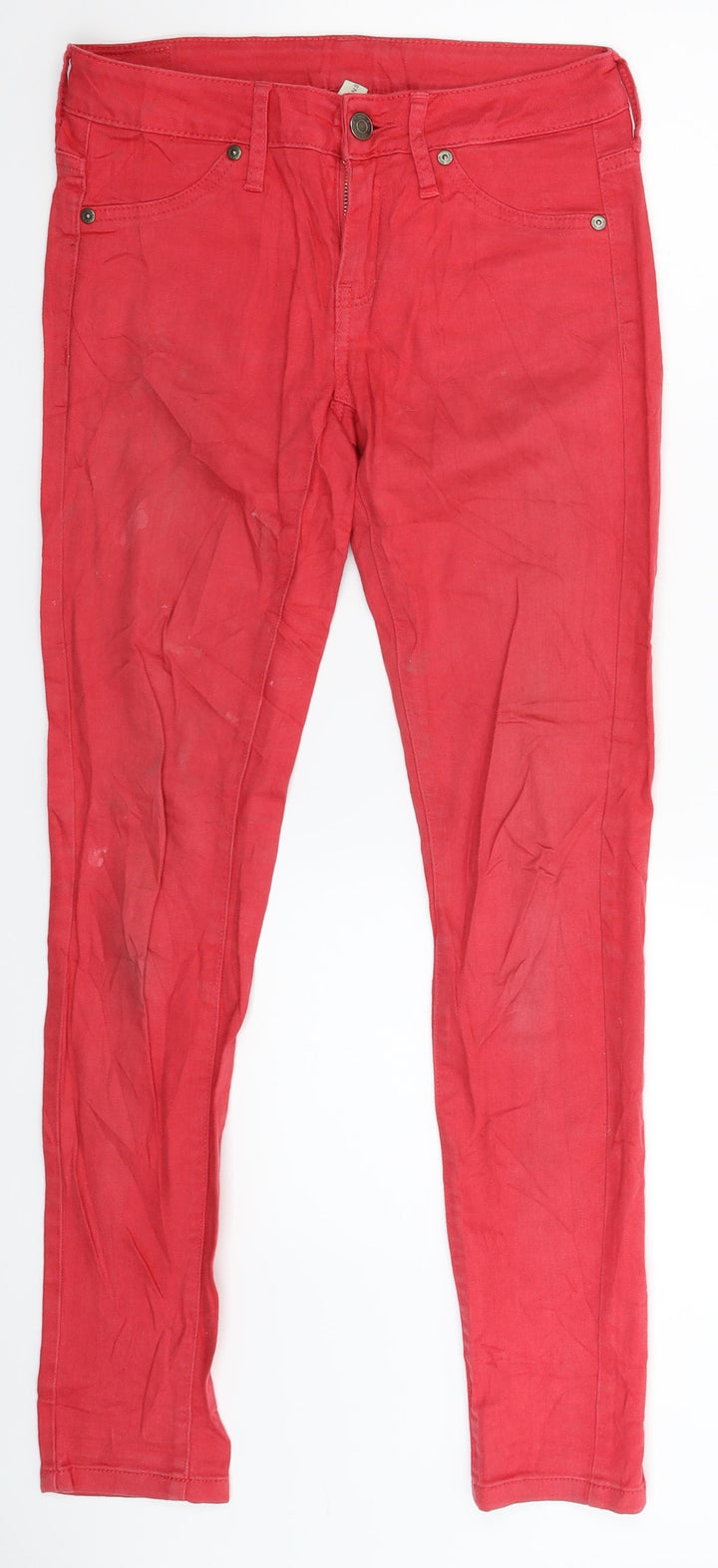 Mango Womens Red Denim Jegging Jeans Size 6 L29 in