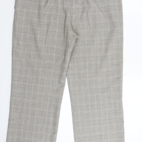 Matalan Womens Grey Check  Trousers  Size 14 L29 in