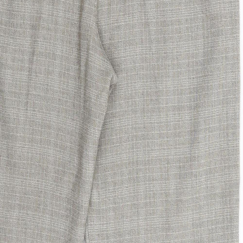 Matalan Womens Grey Check  Trousers  Size 14 L29 in