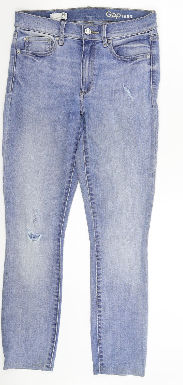 Gap Womens Blue Denim Skinny Jeans Size 28 in L27 in