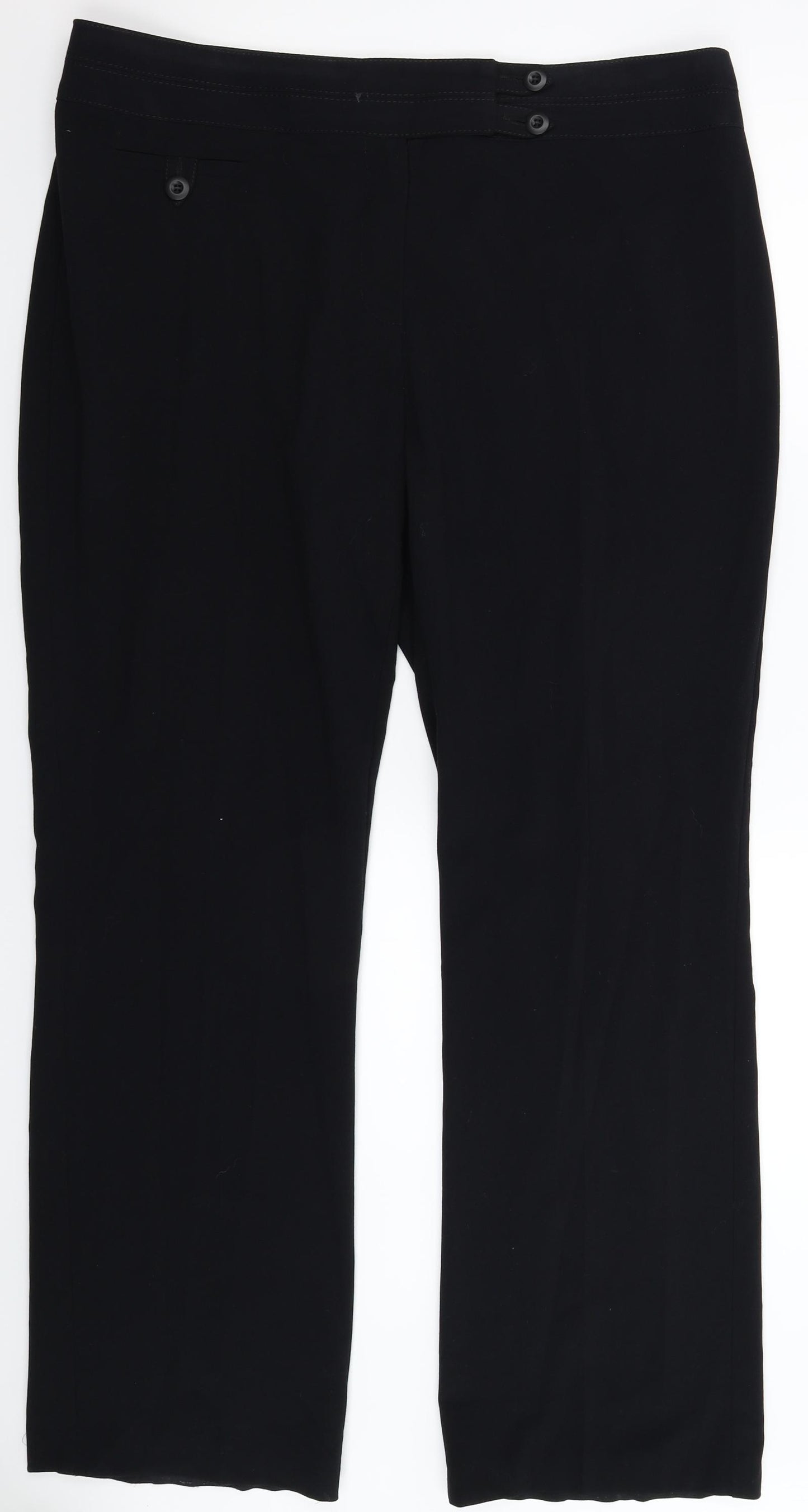 Marks and Spencer Womens Black   Trousers  Size 18 L33 in
