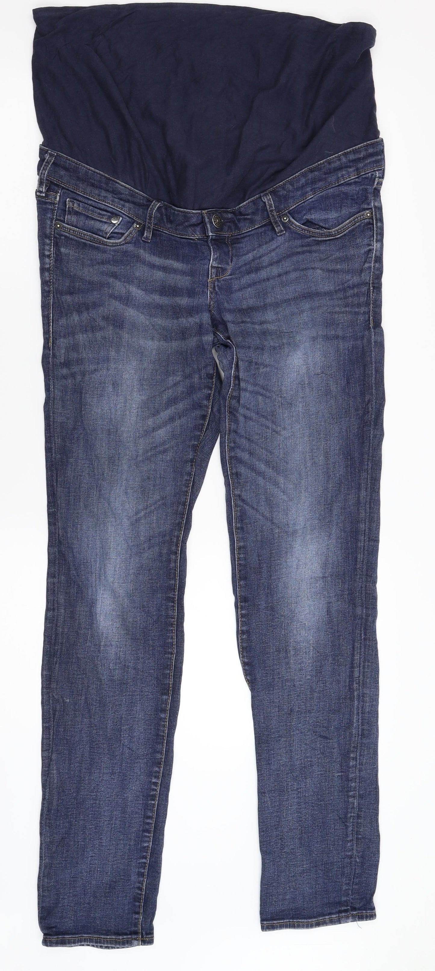 H&M Womens Blue  Denim Skinny Jeans Size 12 L33 in