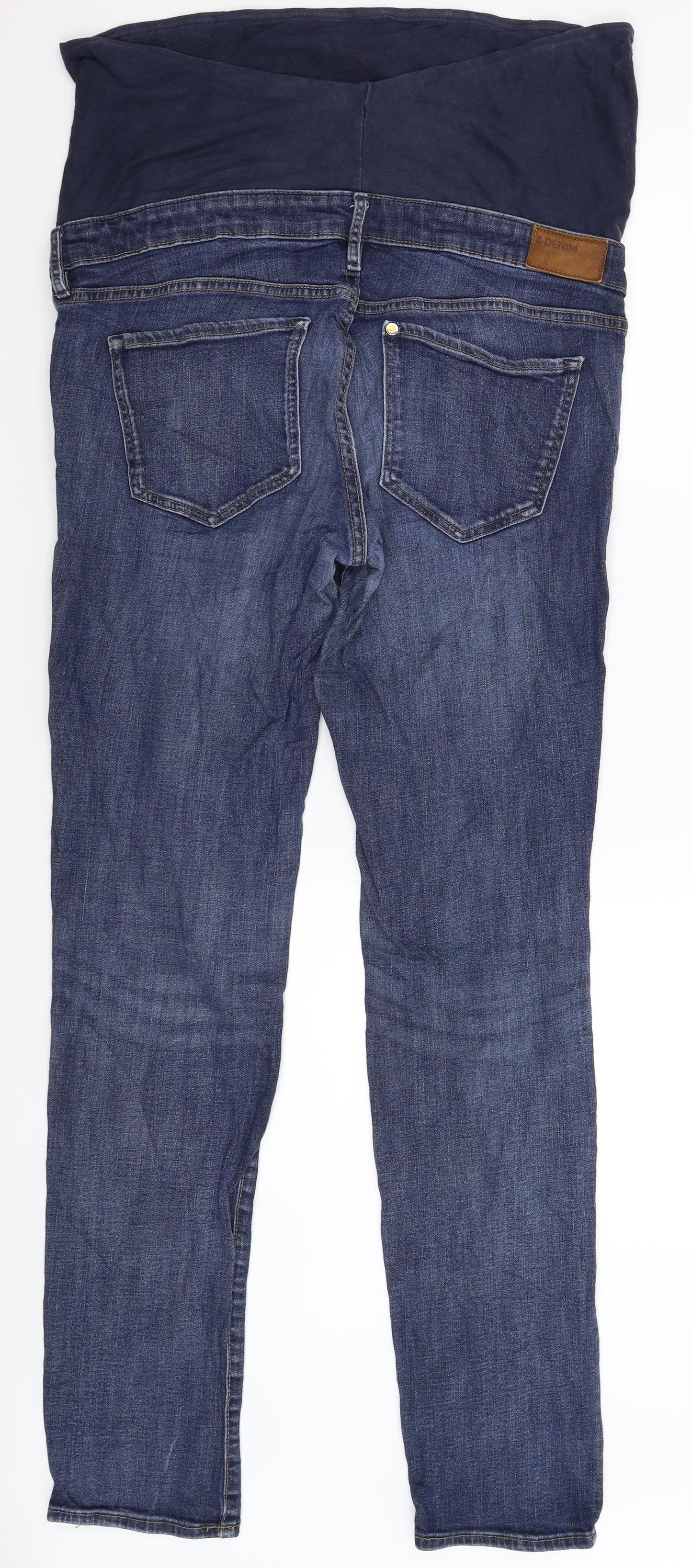 H&M Womens Blue  Denim Skinny Jeans Size 12 L33 in