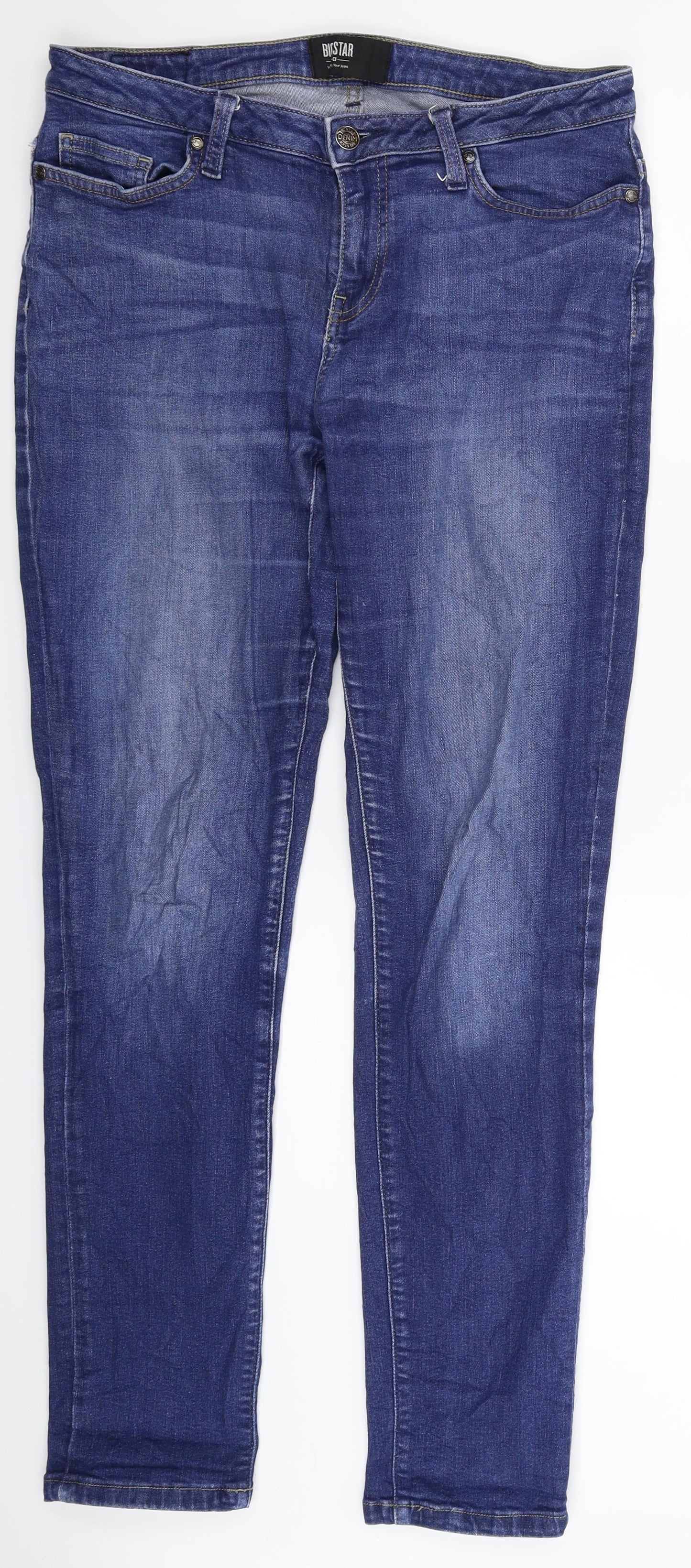 BIG STAR Womens Blue  Denim Skinny Jeans Size 34 in L31 in