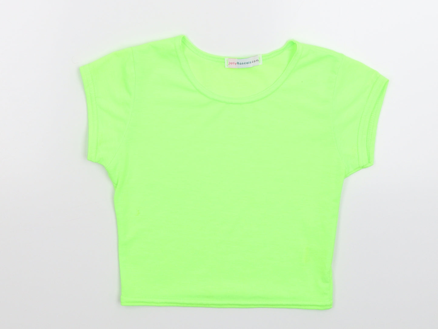 Jolly Rascals Girls Green   Basic T-Shirt Size 9-10 Years