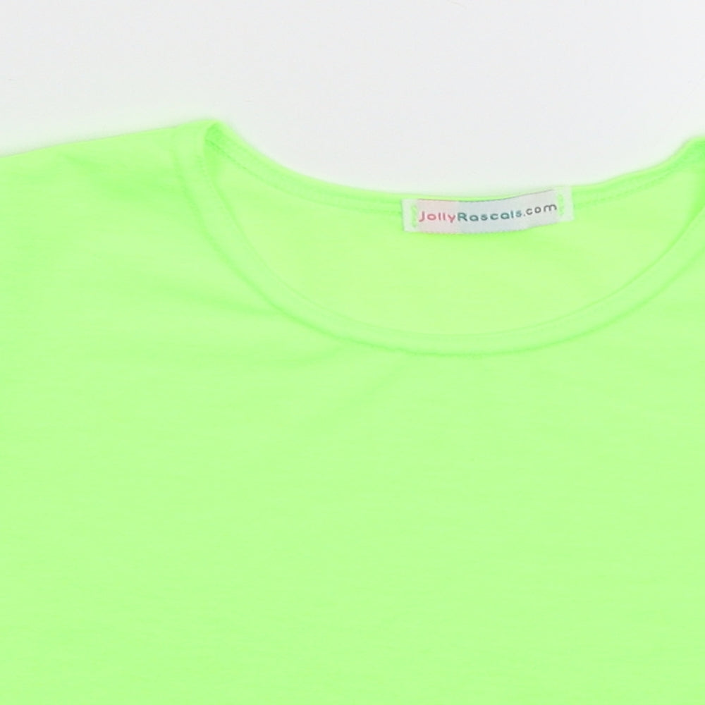 Jolly Rascals Girls Green   Basic T-Shirt Size 9-10 Years