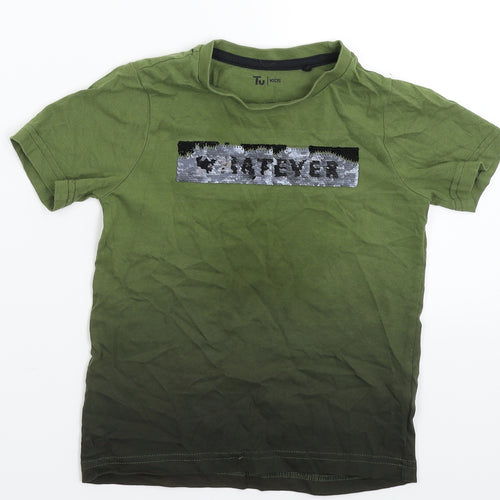 TU Boys Green   Basic T-Shirt Size 3 Years