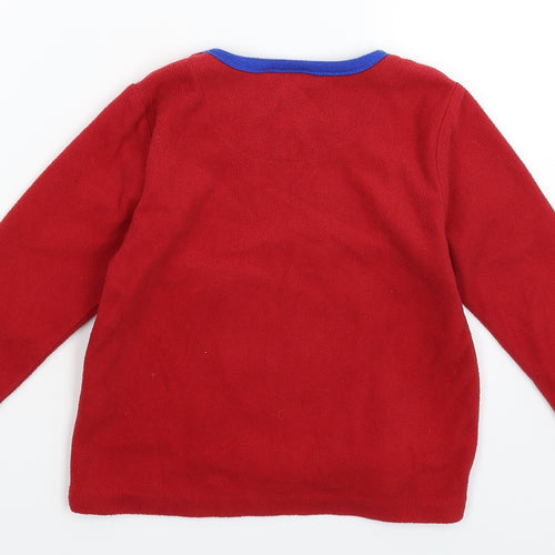 Primark Boys Red Solid Fleece  Pyjama Top Size 2-3 Years  - Spiderman