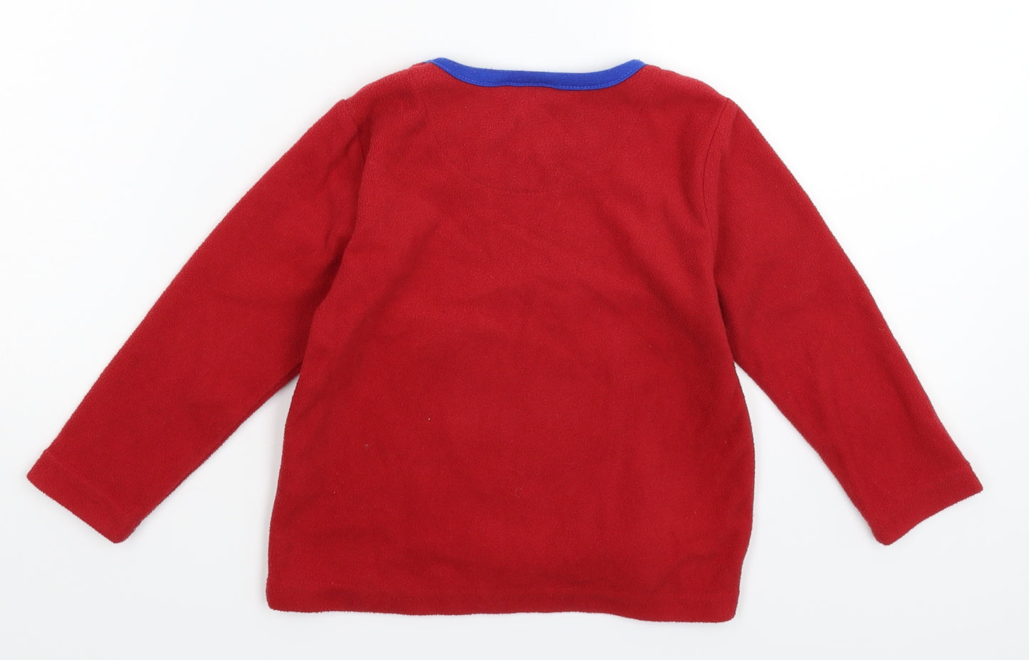 Primark Boys Red Solid Fleece  Pyjama Top Size 2-3 Years  - Spiderman