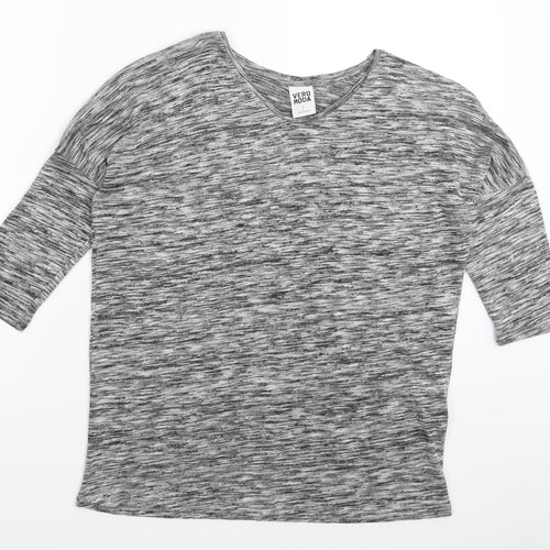 VERO MODA Womens Grey  Knit Pullover Jumper Size S