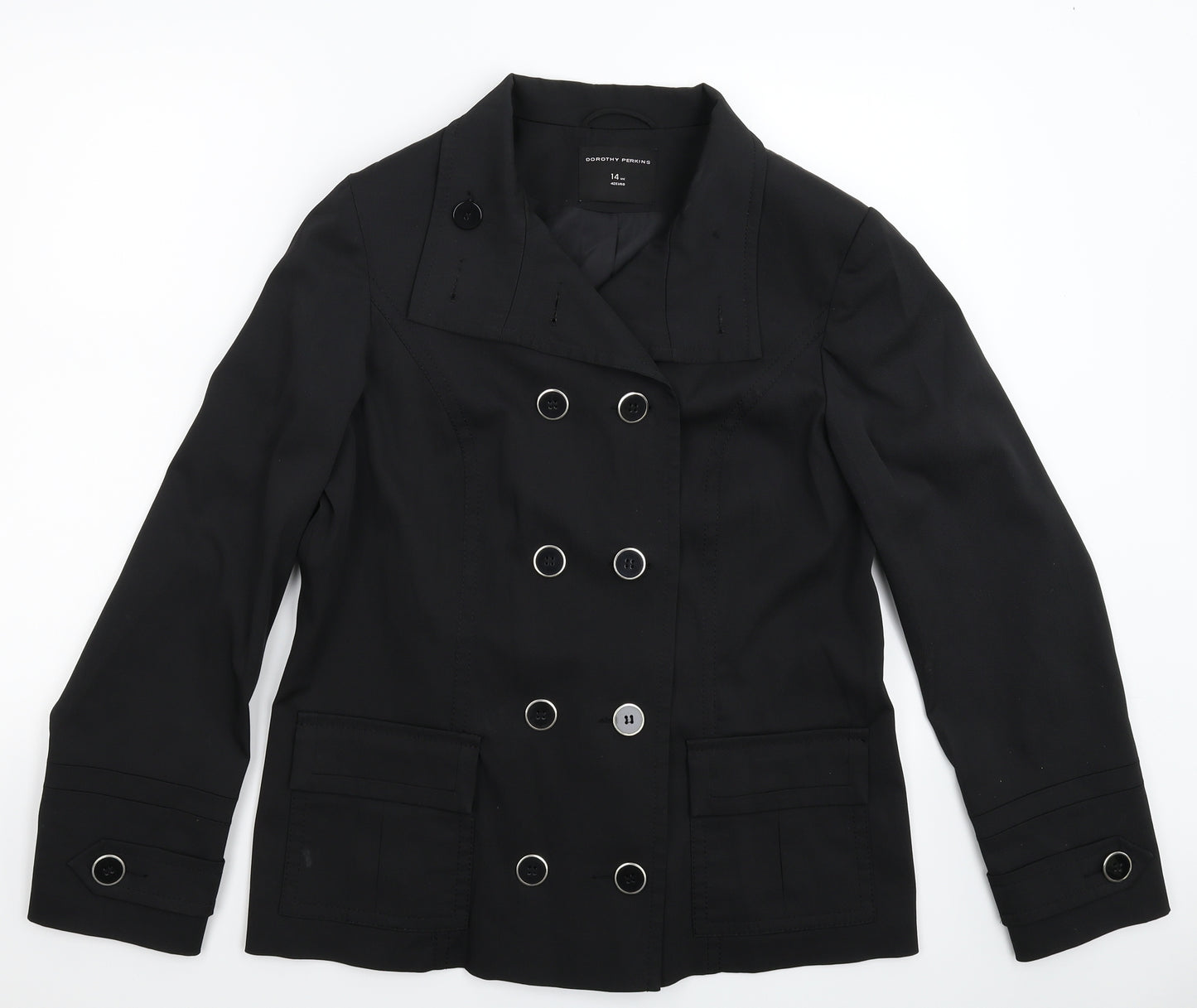 Dorothy Perkins Womens Black   Jacket Coat Size 14