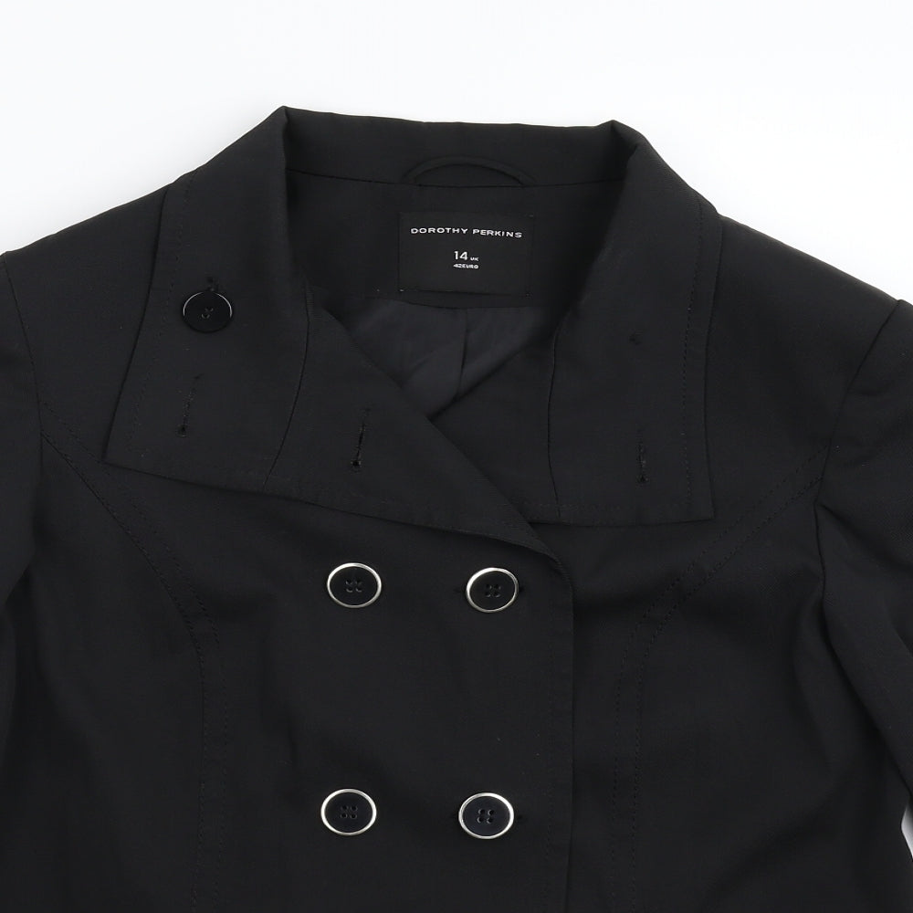 Dorothy Perkins Womens Black   Jacket Coat Size 14