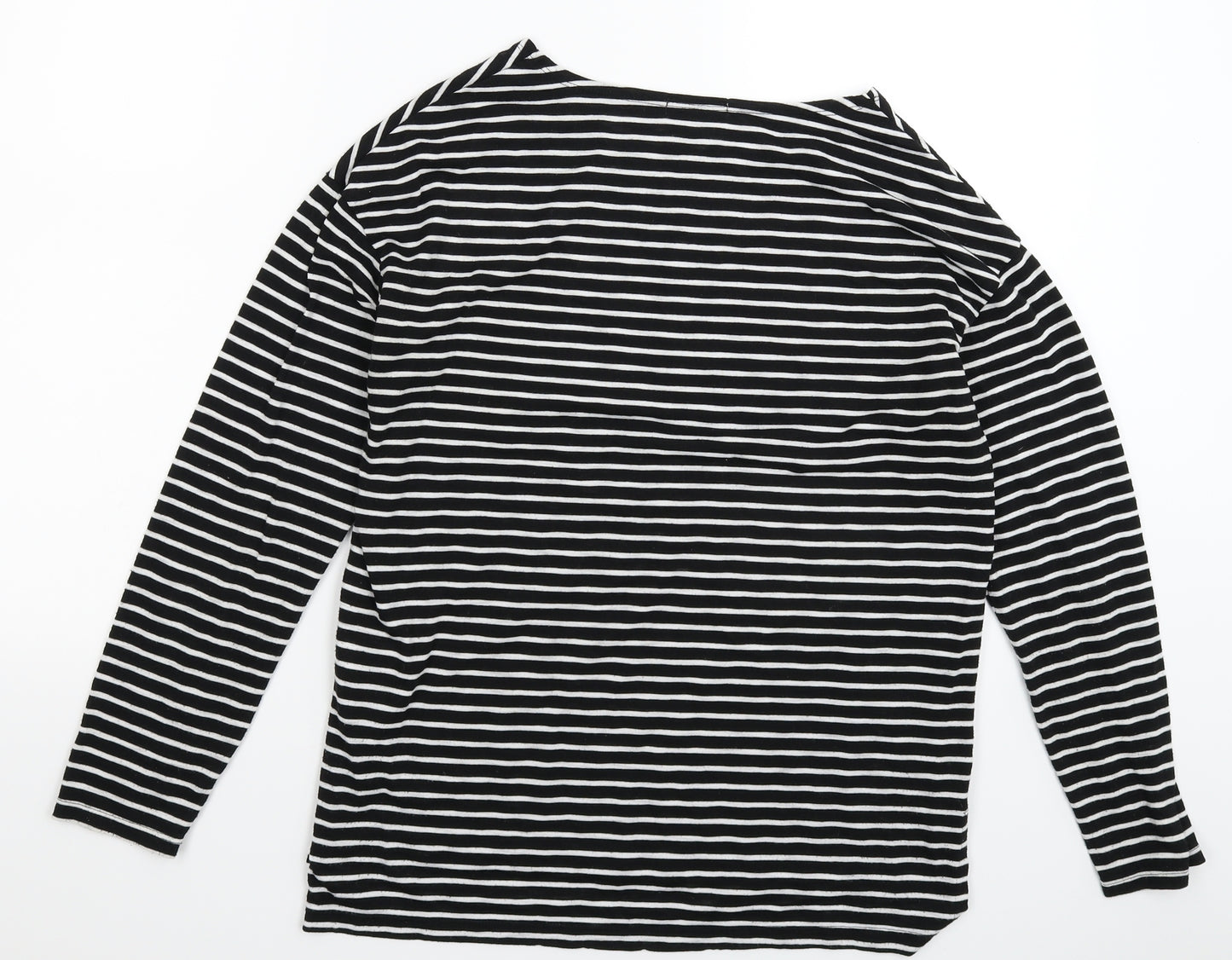 Papaya Womens Blue Striped  Basic T-Shirt Size M