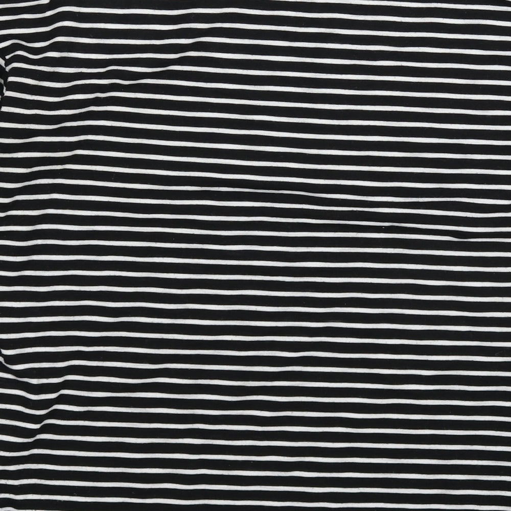 Papaya Womens Blue Striped  Basic T-Shirt Size M