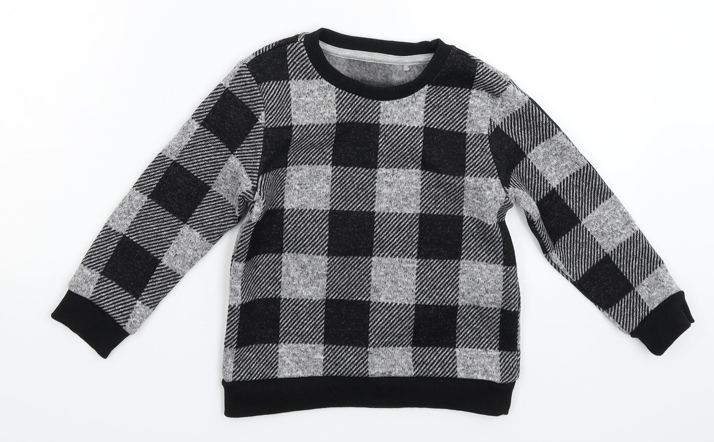 Nutmeg Boys Multicoloured Check  Pullover Sweatshirt Size 2-3 Years