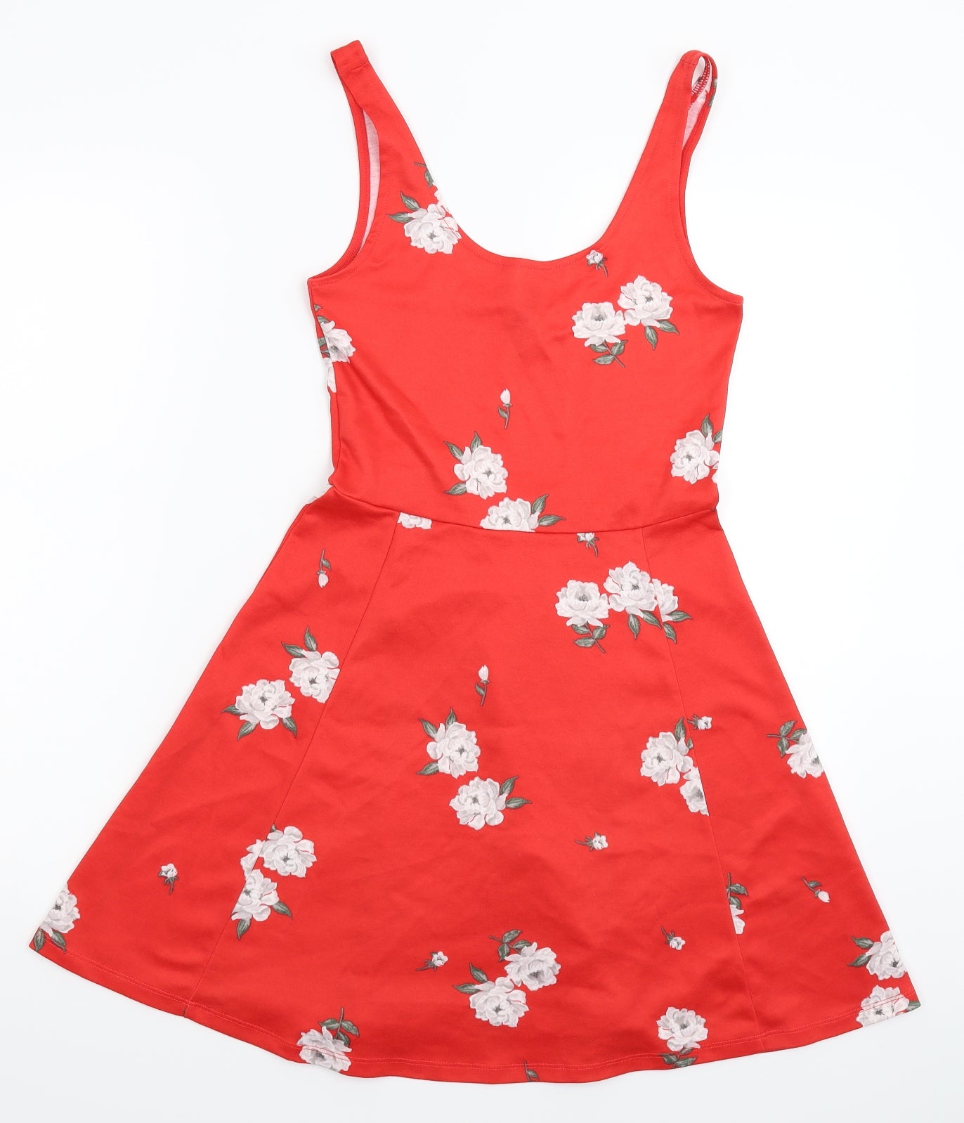 Divided Womens Red Floral  Mini  Size 8