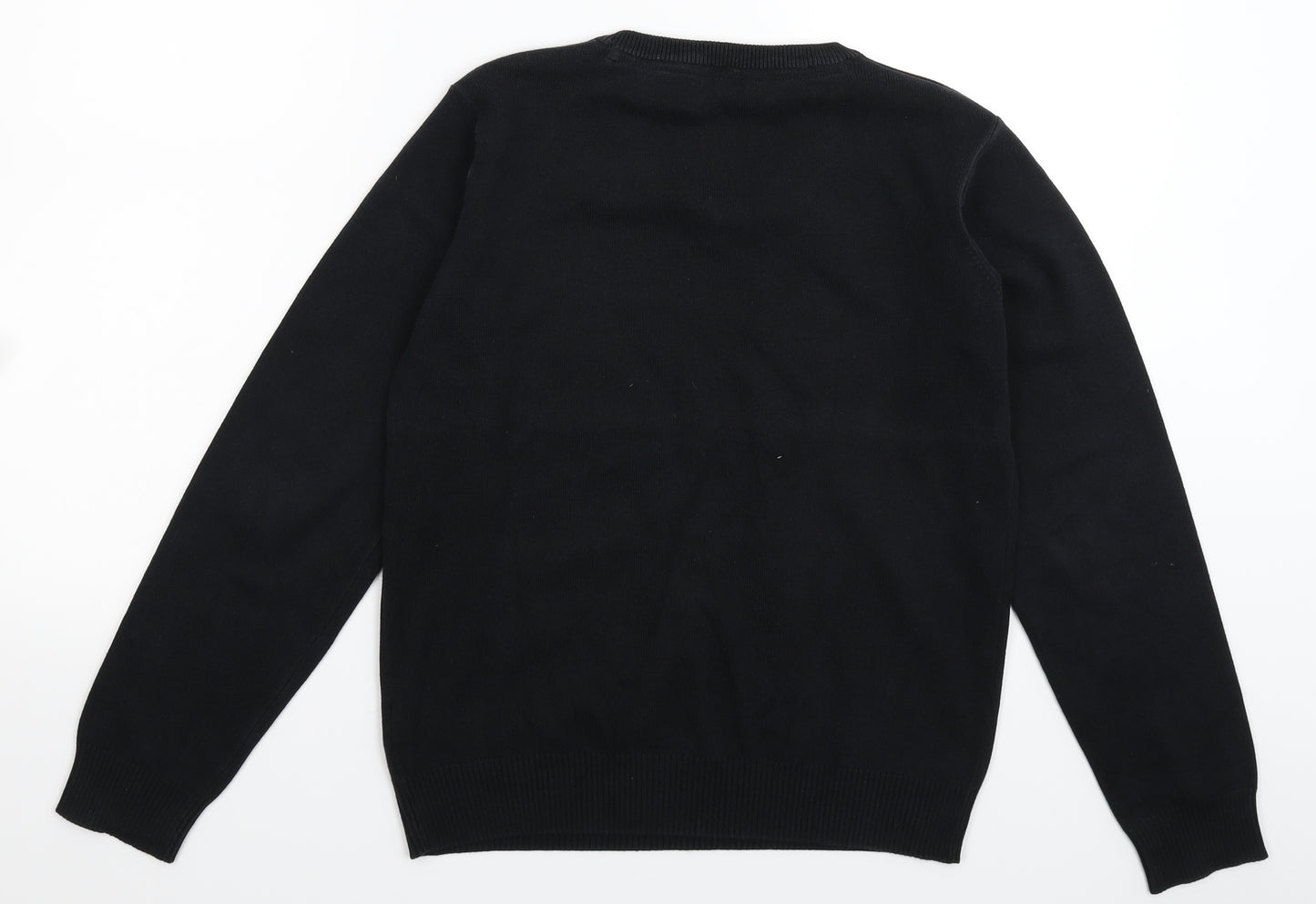 Marks and Spencer Boys Black  Knit Pullover Jumper Size 13-14 Years