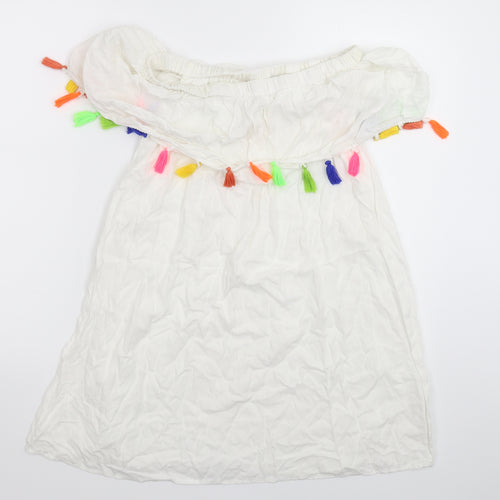 Boohoo Womens White   Basic Blouse Size 8